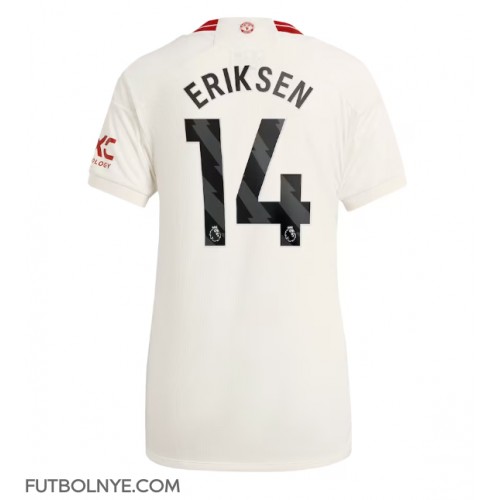 Camiseta Manchester United Christian Eriksen #14 Tercera Equipación para mujer 2023-24 manga corta